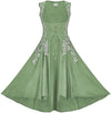 Tauriel Maxi Overdress Limited Edition Spring Basil Silver Embroidery